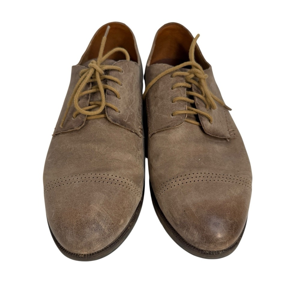Olukai Size 9 Keawe Beige Leather Flat Oxford Lace Dress Shoes 20258 Women's - Picture 2 of 12
